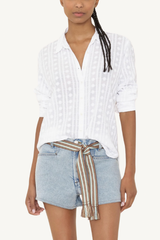 beau shirt - white embroidered