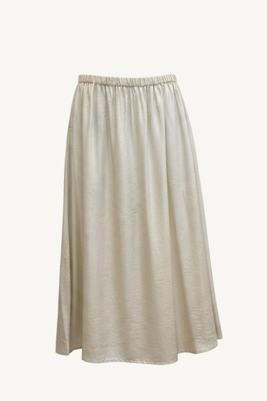 textured satin celeste skirt - champagne