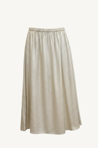 textured satin celeste skirt - champagne