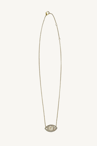 mother of pearl evil eye necklace