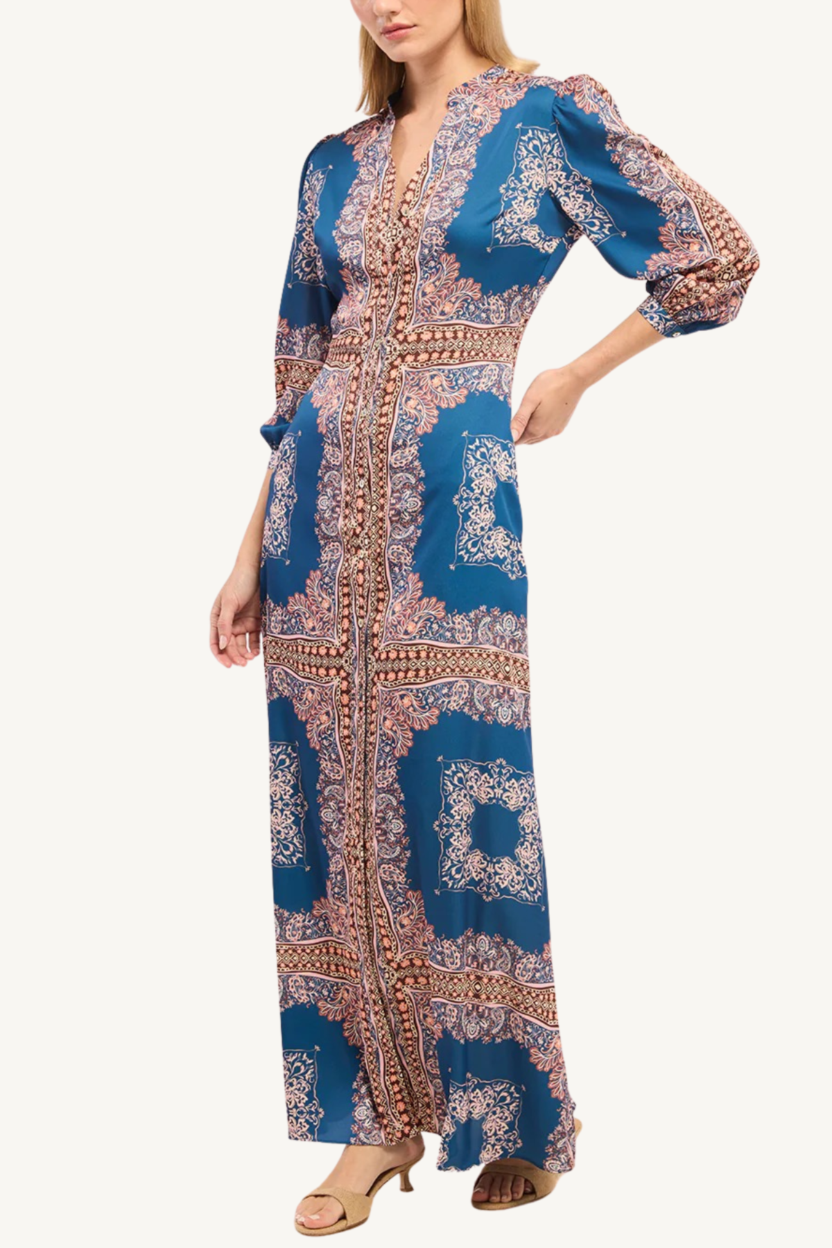 farrah dress - sapphire tapis