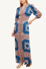 farrah dress - sapphire tapis