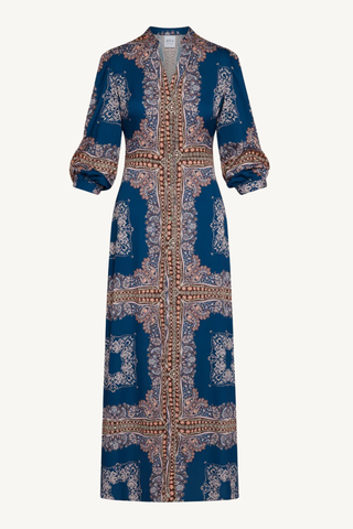 farrah dress - sapphire tapis