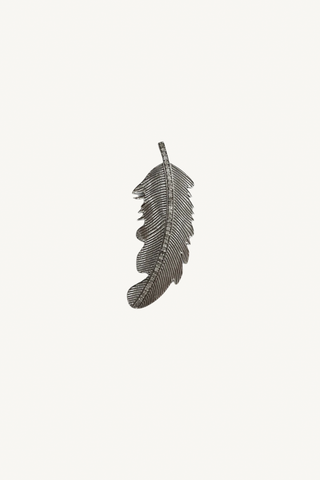 sterling silver feather pendant