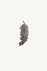 sterling silver feather pendant