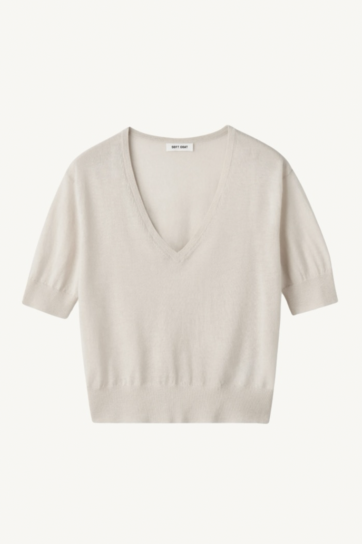 featherlight v-neck - chalk