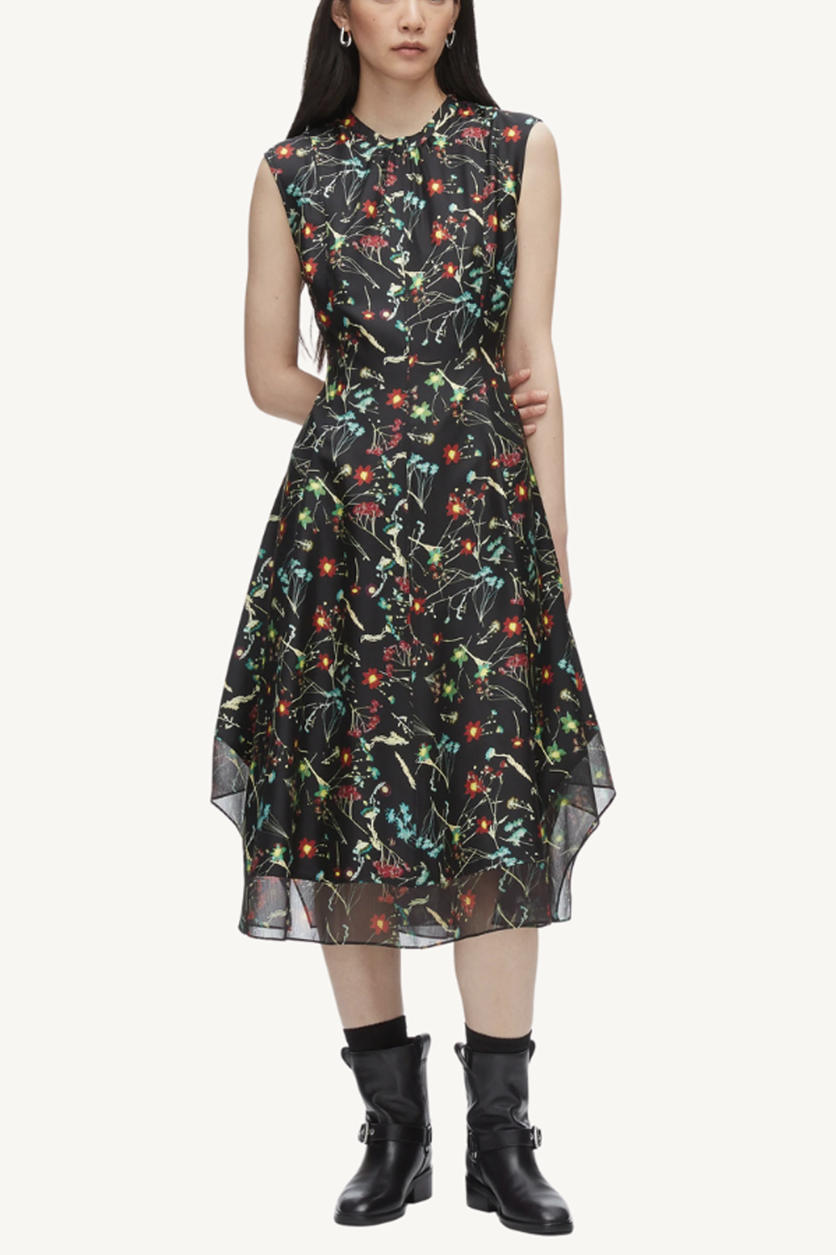 bliss floral dress - black multi