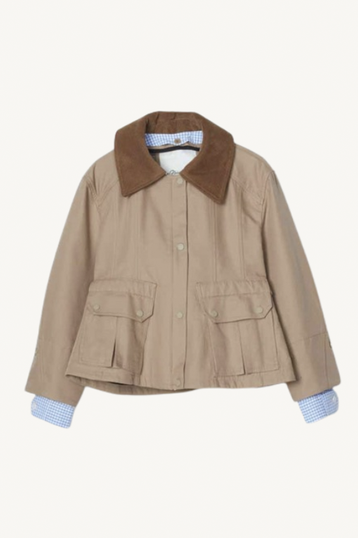 flounce combo jacket - praline multi