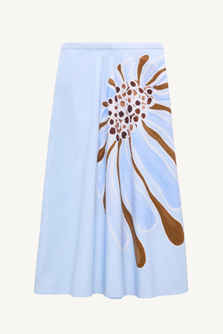 flower power skirt - dream flower blue