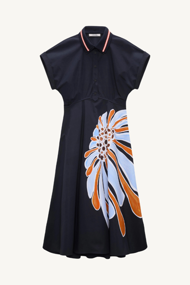 flower power dress - dream flower navy