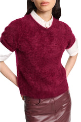 fluffy luxury pullover - burgundy