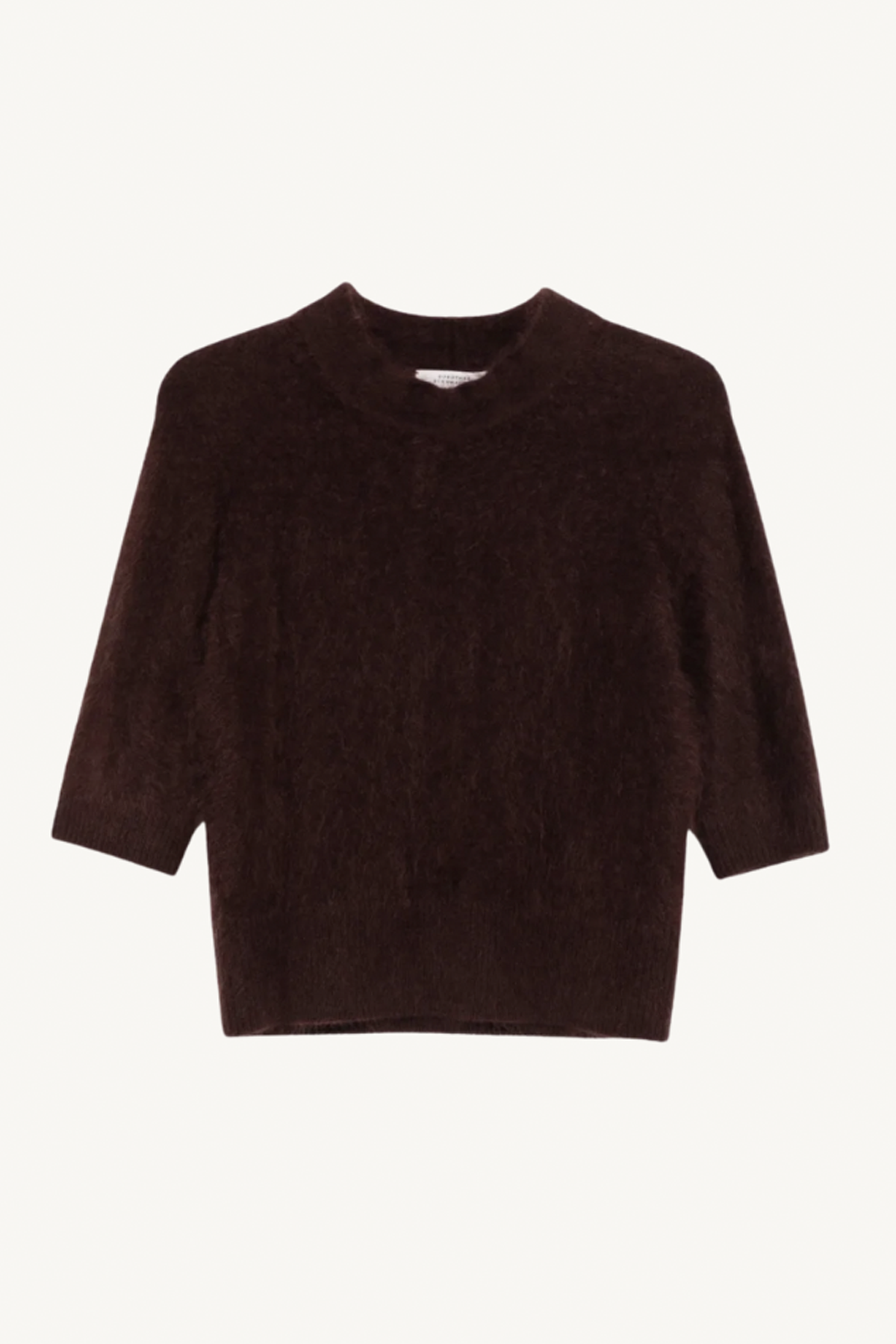 fluffy statement pullover - dark chocolate