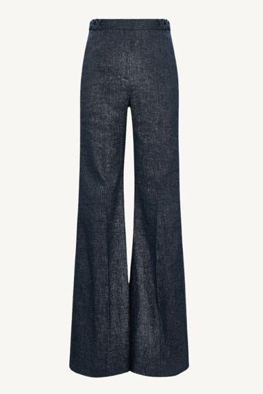 fluid denim pants - denim blue
