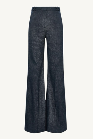 fluid denim pants - denim blue