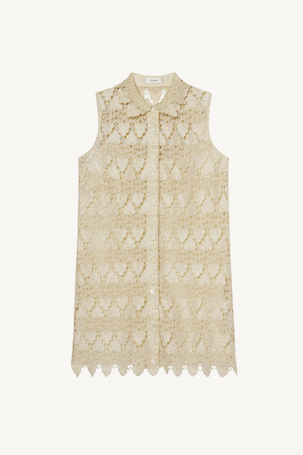 deco lace dress - ecru