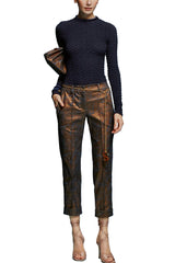 garmet pant - metallic ocher