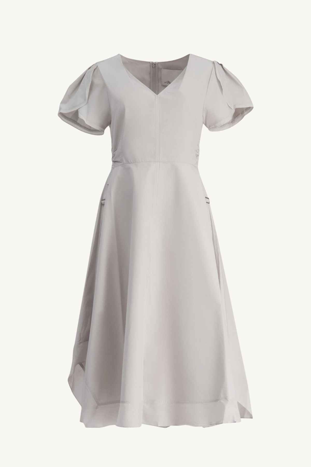 soft tulip sleeve dress - glacier