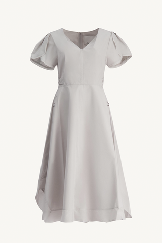 soft tulip sleeve dress - glacier