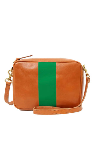 midi sac - tan with green stripe