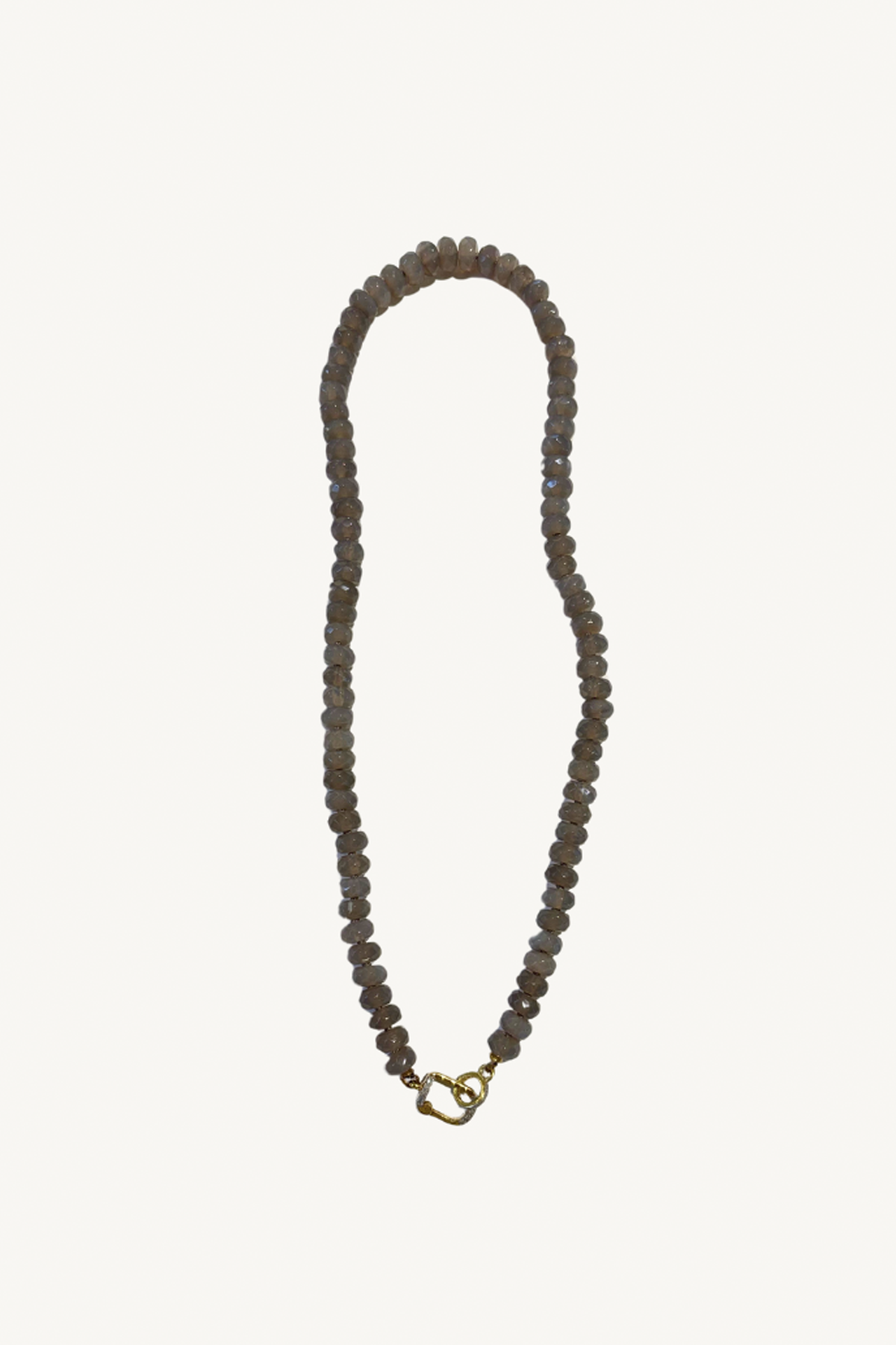 natural grey quartz necklace