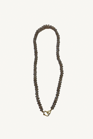 natural grey quartz necklace