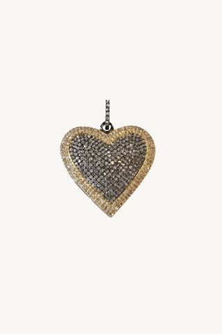 silver and gold heart pendant