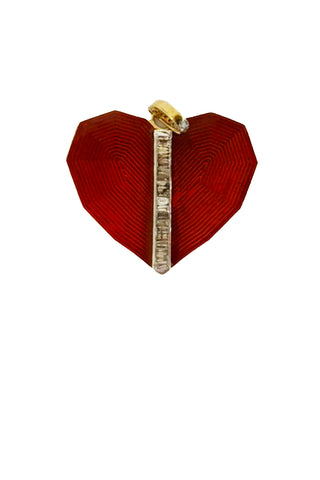 enamel heart pendant