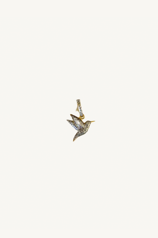 diamond bird pendant