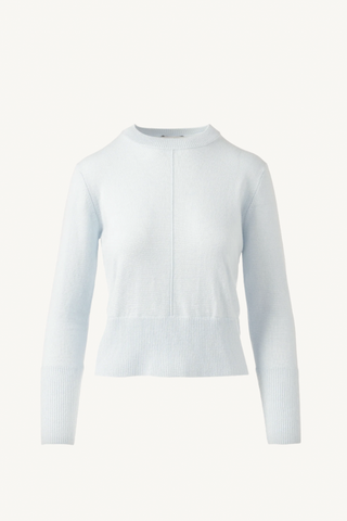 exposed seam crew - ice blue