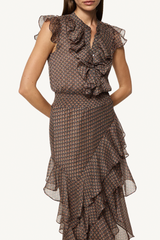 ilysa dress - brown paisley