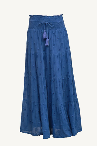 frani maxi skirt - indigo