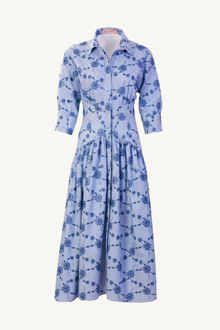 indy dress - embroidered mini flowers