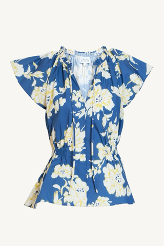 ivana top - french blue multi