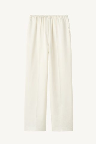 silk pants - ivory