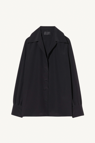 joxe silk blouse - black