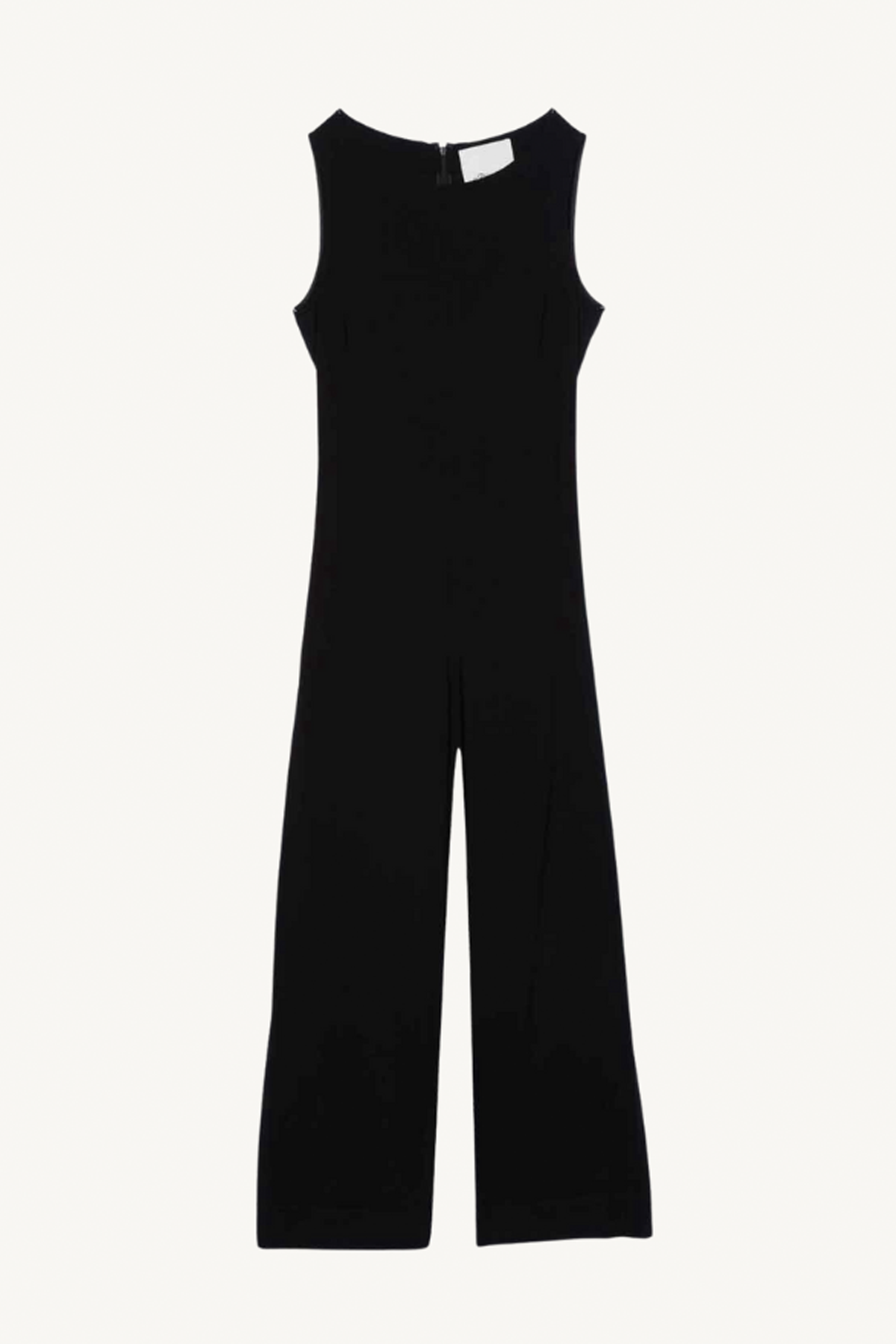 boat neck slvls jumpsuit - black