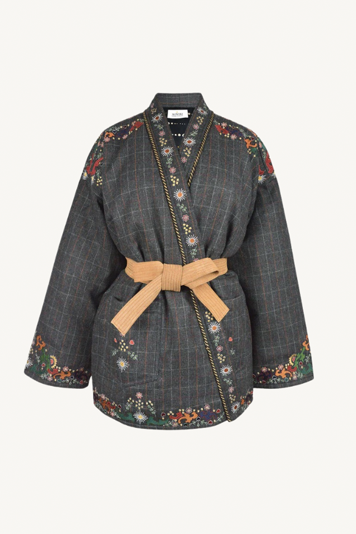 arabesque kimono - grey
