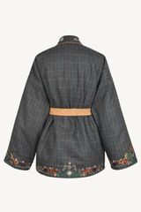 arabesque kimono - grey