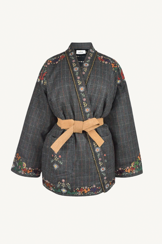 arabesque kimono - grey