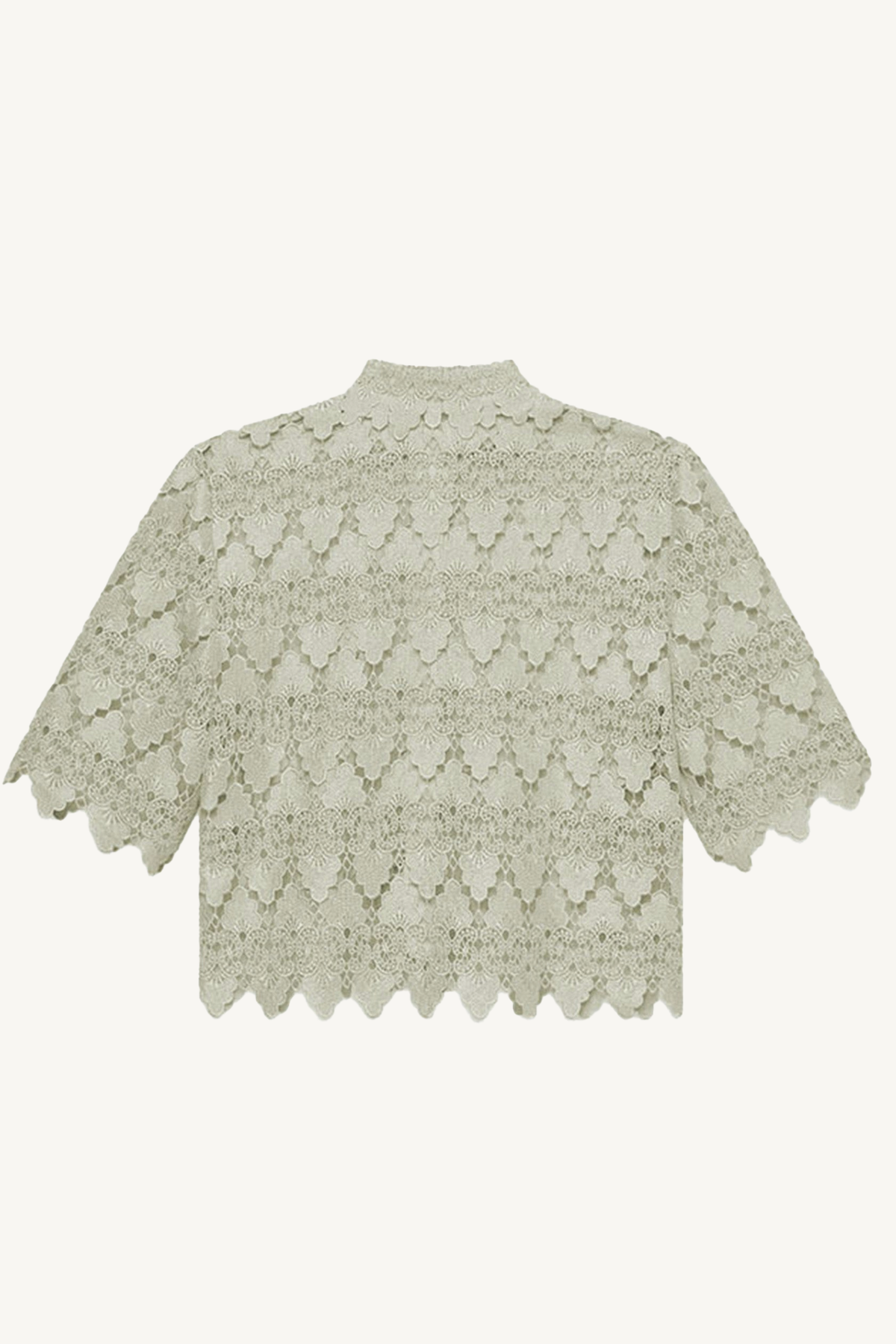 lace button up shirt - soft mint