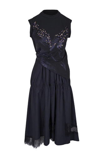 lace impressions dress - black multi