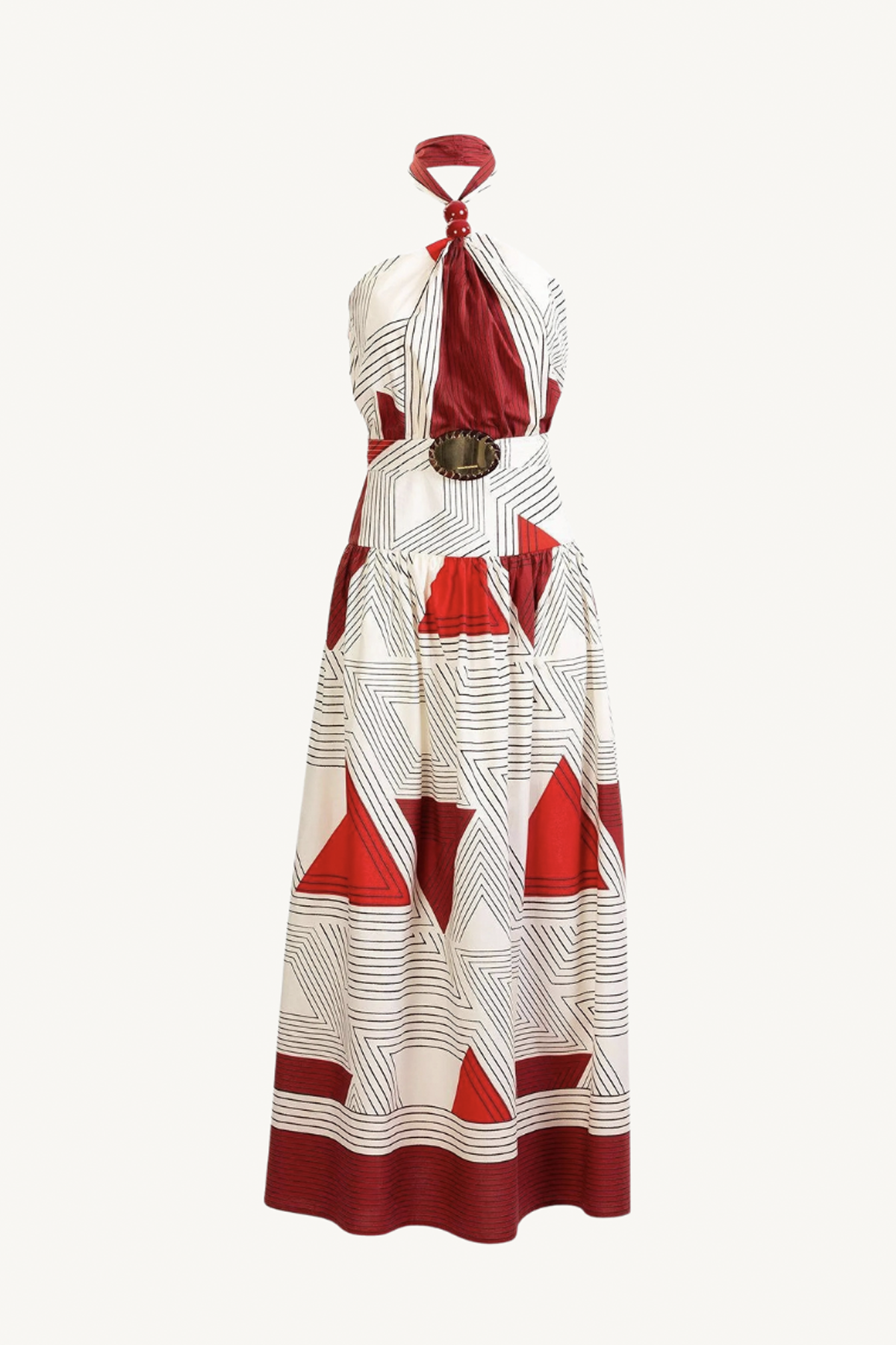 lana dress - rouge geometric