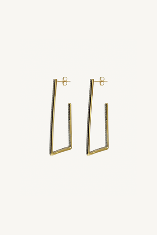 large rectangle diamond hoops
