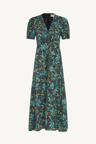 lea long dress - petal polka