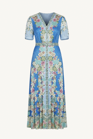 lea shirt dress - feather daisy placement