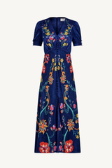 lea long dress - corsage bloom placement