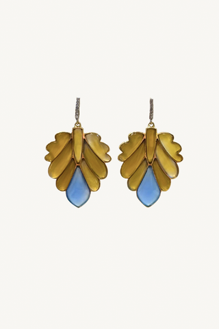 chsyprase and turquoise earrings