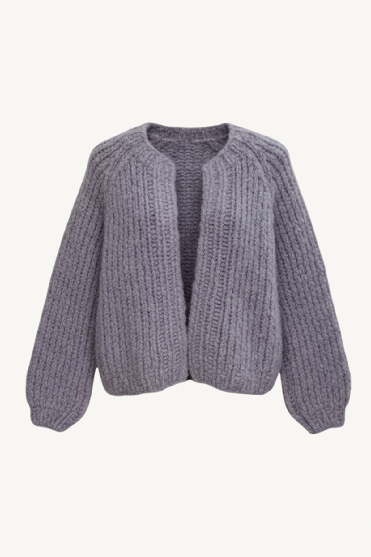 wool alpaca  small cardigan - lilac