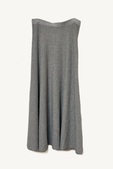 flared sweater skirt - heather grey