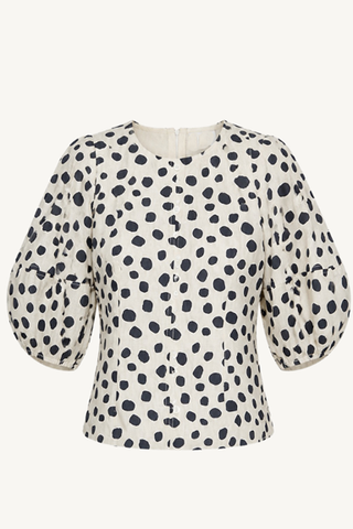 lino top - yayoi black and white
